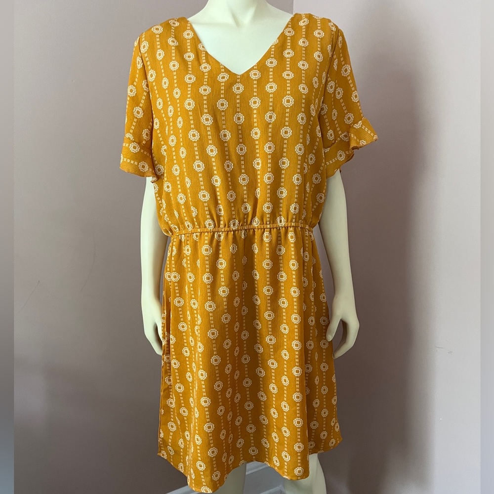 White and Gold Charming Charlie Dress